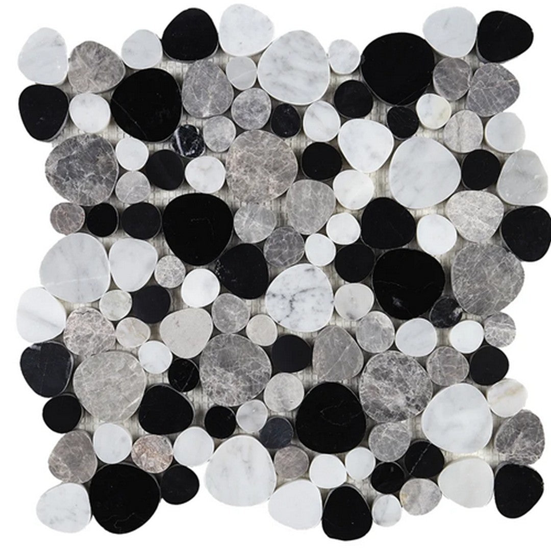 Daltile Fashion Accents 12" x 12" Mix Natural Stone Pebble Mosaic
