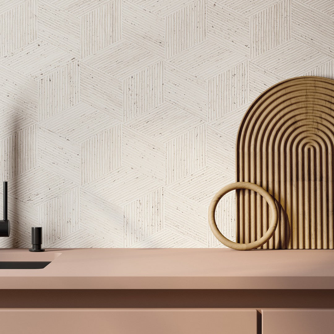 Bedrosians Sensi Roma 24" x 48" Matte Porcelain Cube Deco