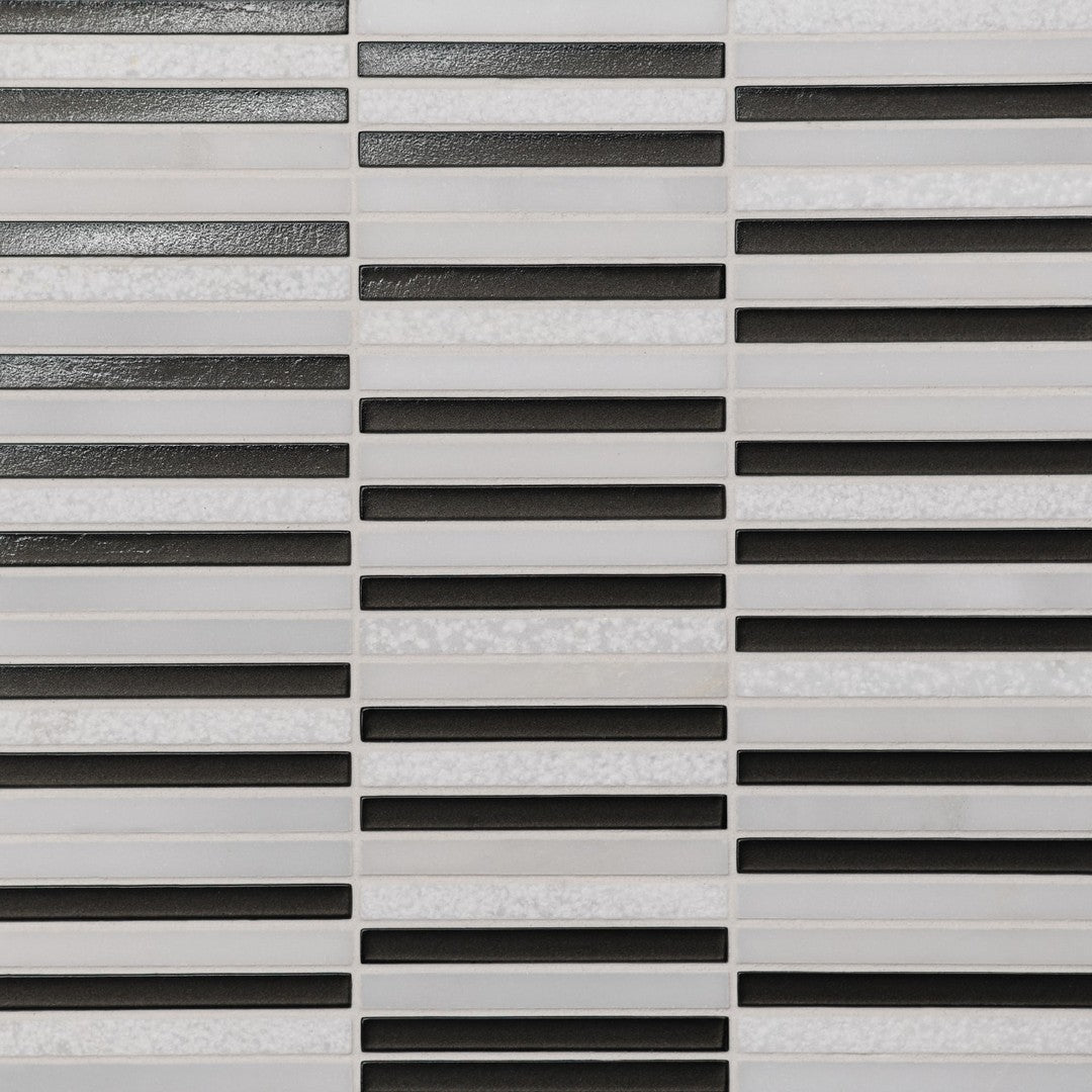 Bedrosians Kaikos 11.75" x 12" Stacked Glass/Stone Mosaic