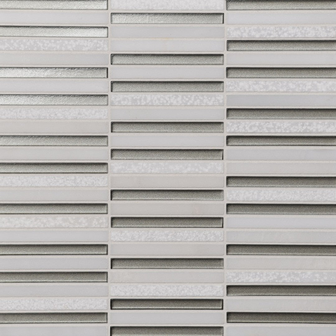 Bedrosians Kaikos 11.75" x 12" Stacked Glass/Stone Mosaic