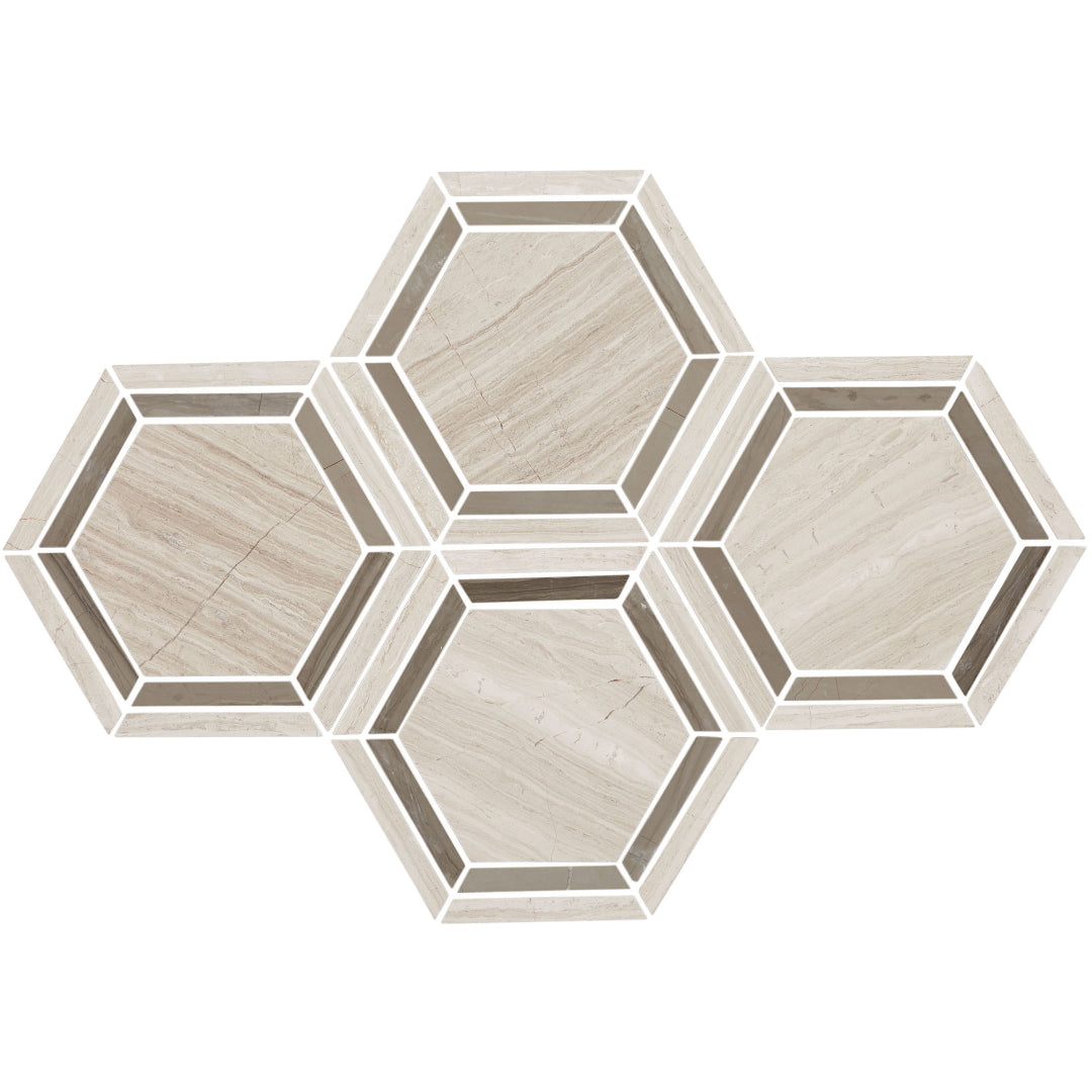Daltile Natural Stone Limestone 10" x 12" Honed 6" Hexagon Mosaic