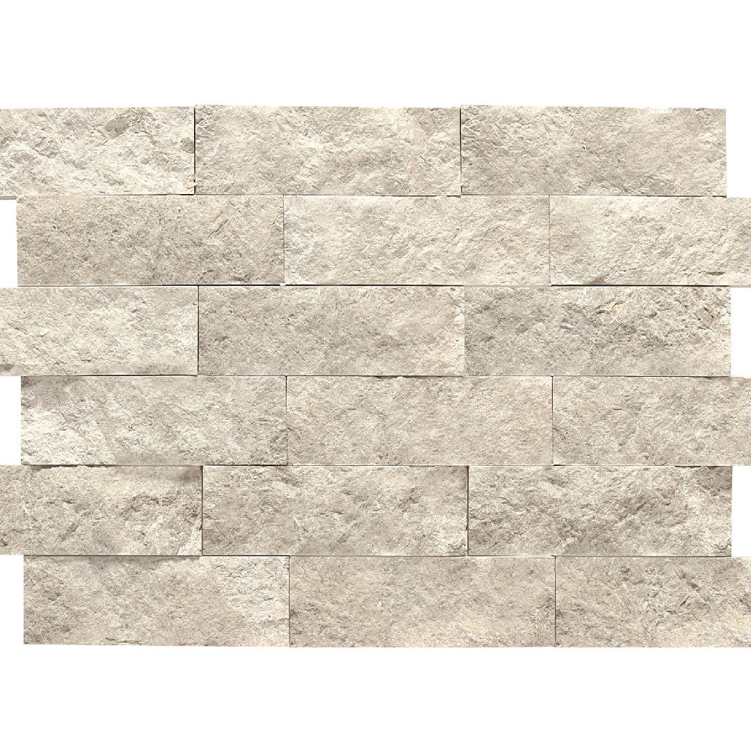 Daltile Natural Stone Limestone 12" x 14" Split Face 2x6" Brick Joint Mosaic