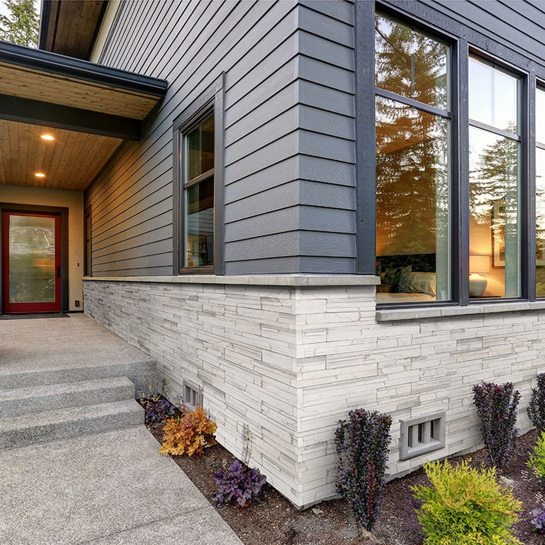 MS International Terrado Copen Snow 4" x RL Natural Manufactured Stone Veneers Concrete Ledgestone Corner