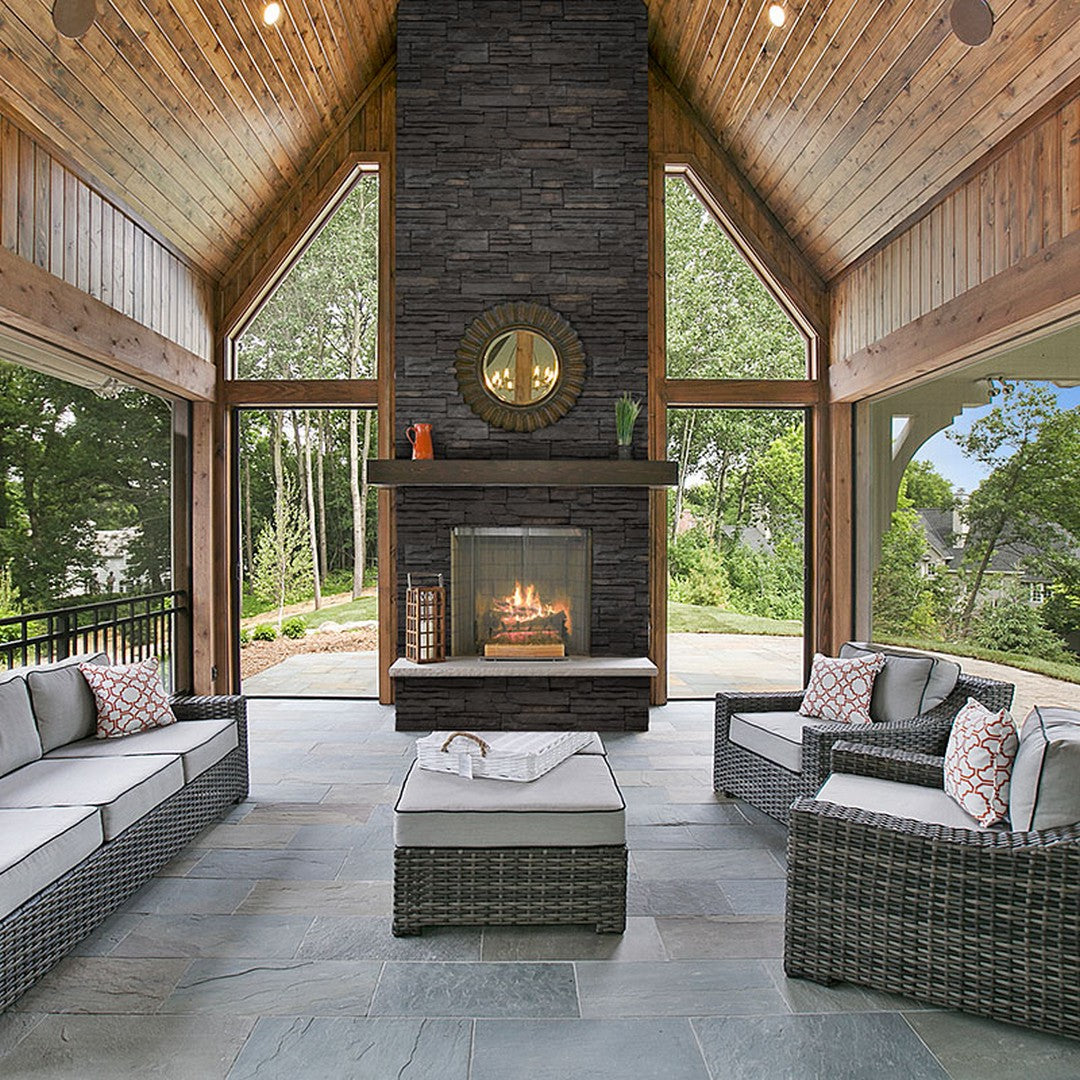 MS International Terrado Denali Anthracite 4" x RL Natural Manufactured Stone Veneers Concrete Ledgestone