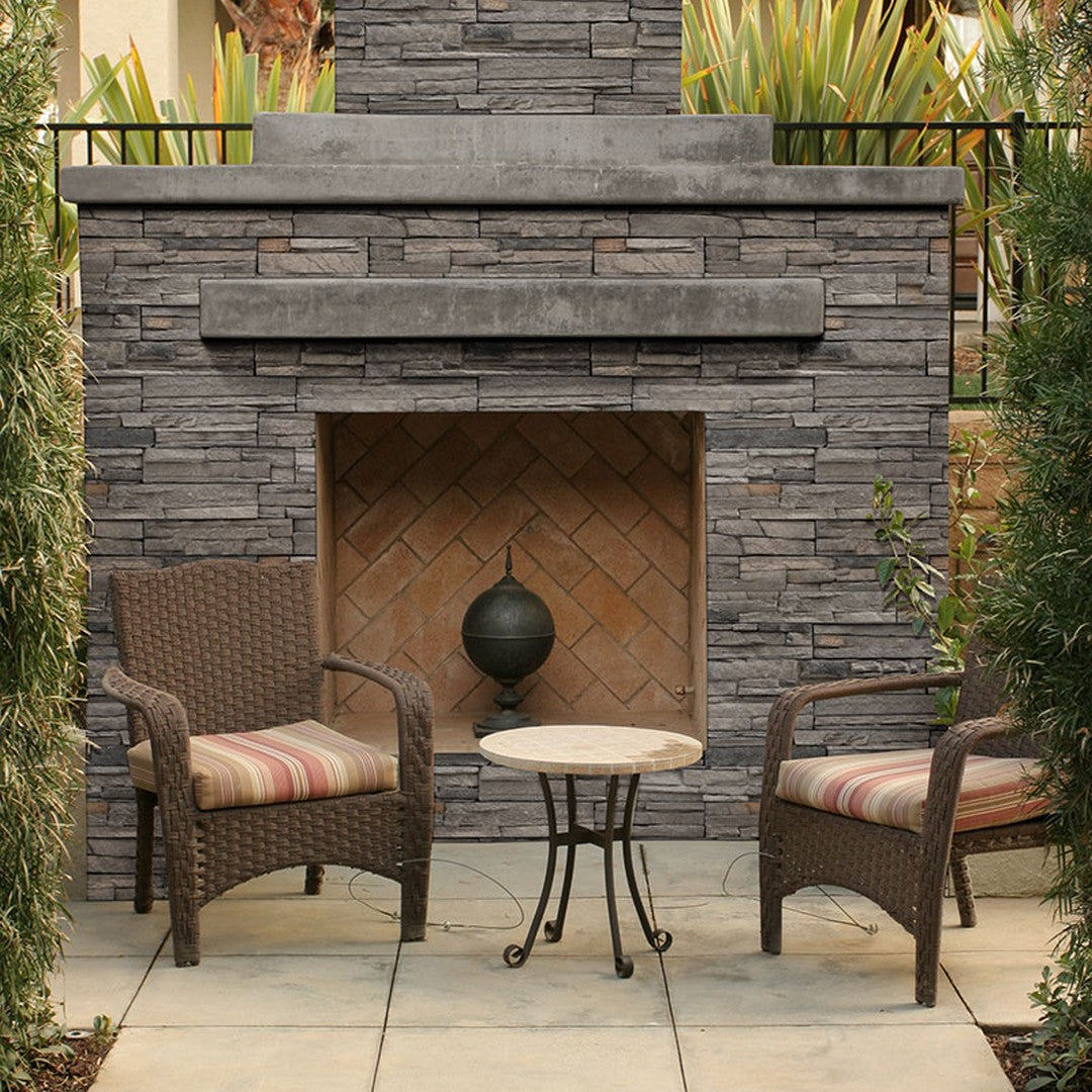 MS International Terrado Denali Gray 4" x RL Natural Manufactured Stone Veneers Concrete Ledgestone Corner