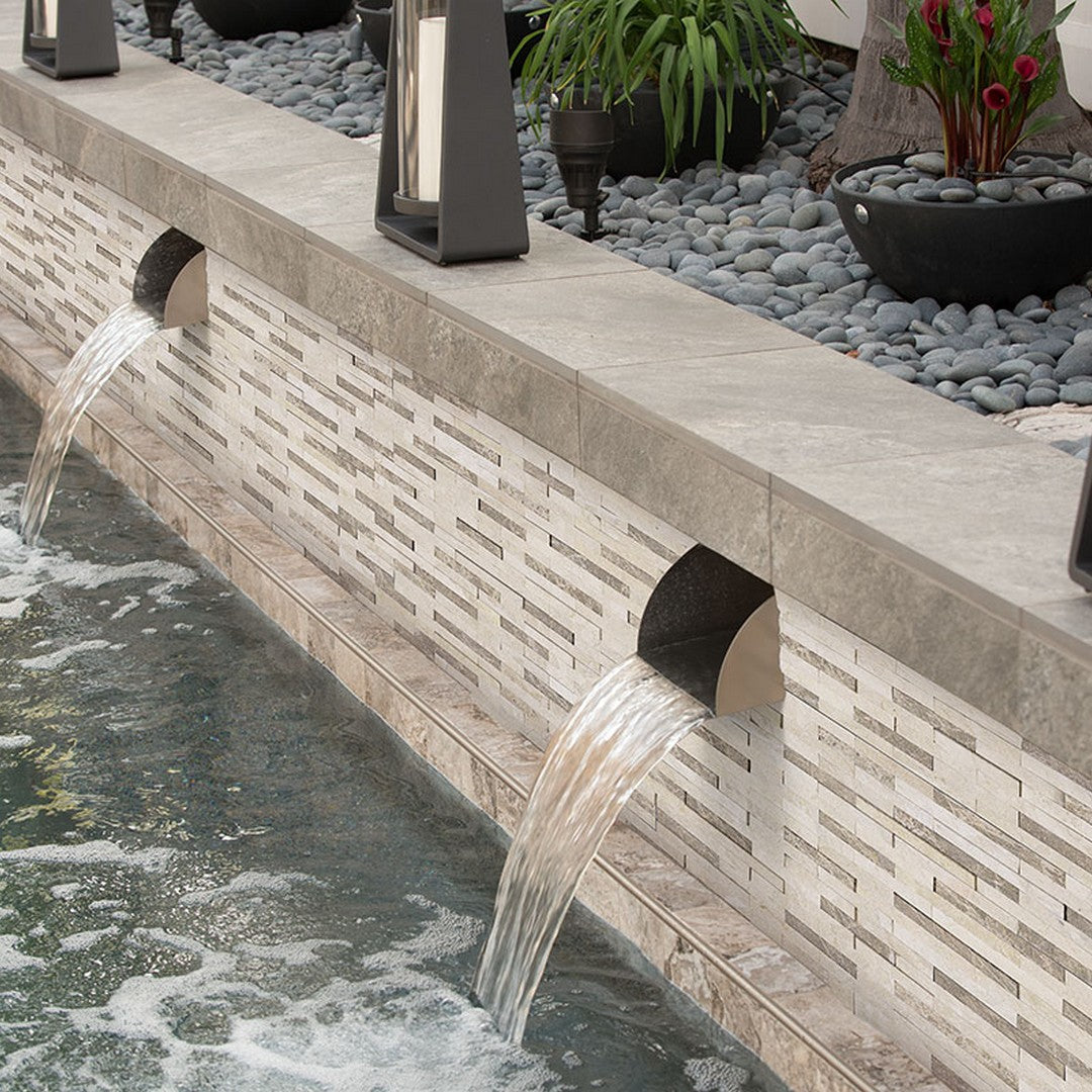 MS International RockMount Colorado Cream 6" x 18" Split Face Stacked Stone Panel Marble Ledgestone Corner