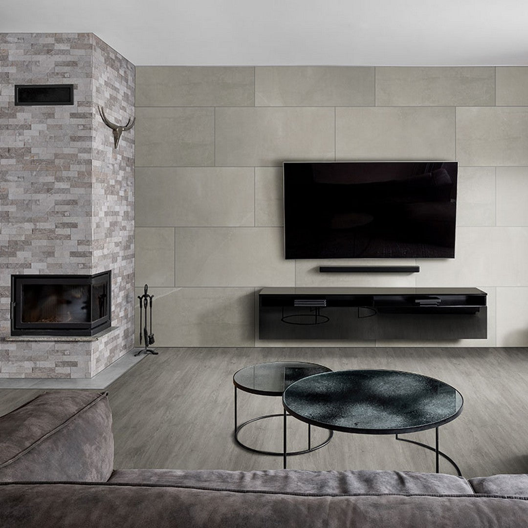 MS International RockMount Luna Gray 6" x 24" Split Face Stacked Stone Panel Marble Ledgestone Corner