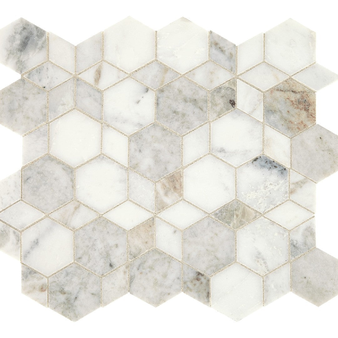 Daltile Sublimity 12" x 13" Honed Natural Stone Hypnotic Mosaic