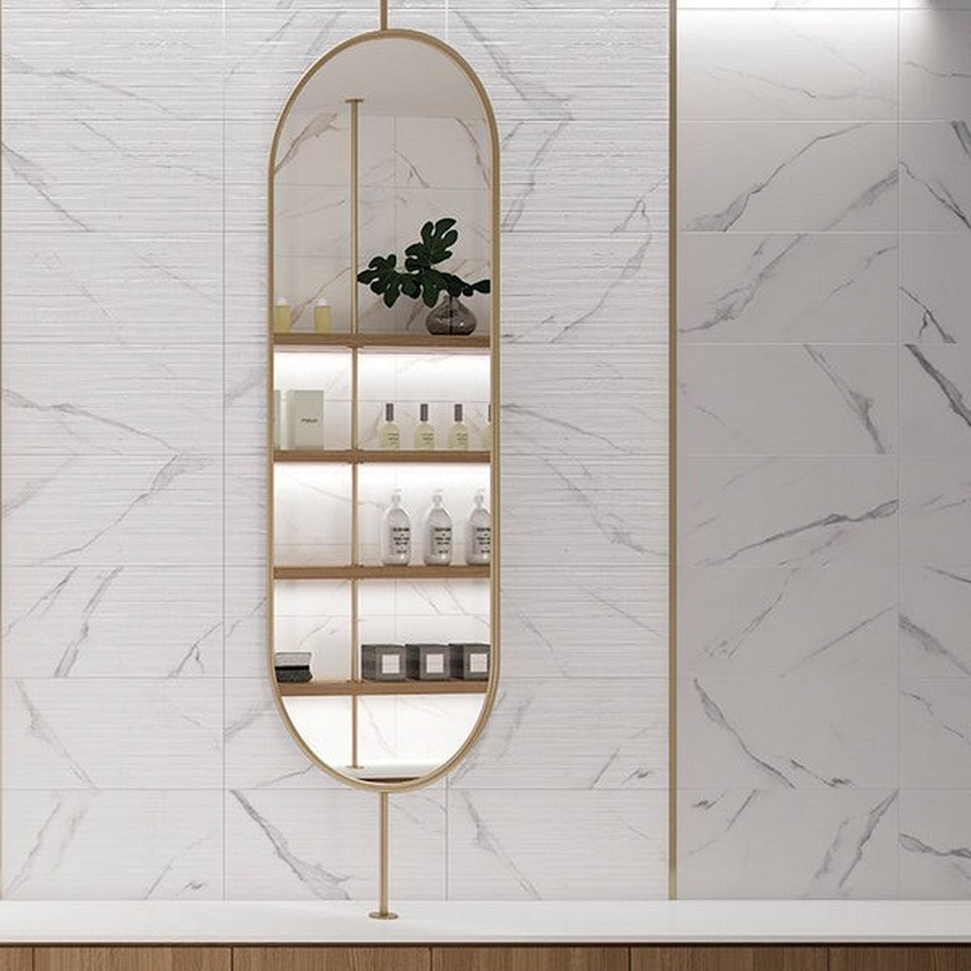 Ottimo Marbleous 16" x 48" Lines 3D Matte Ceramic Tile