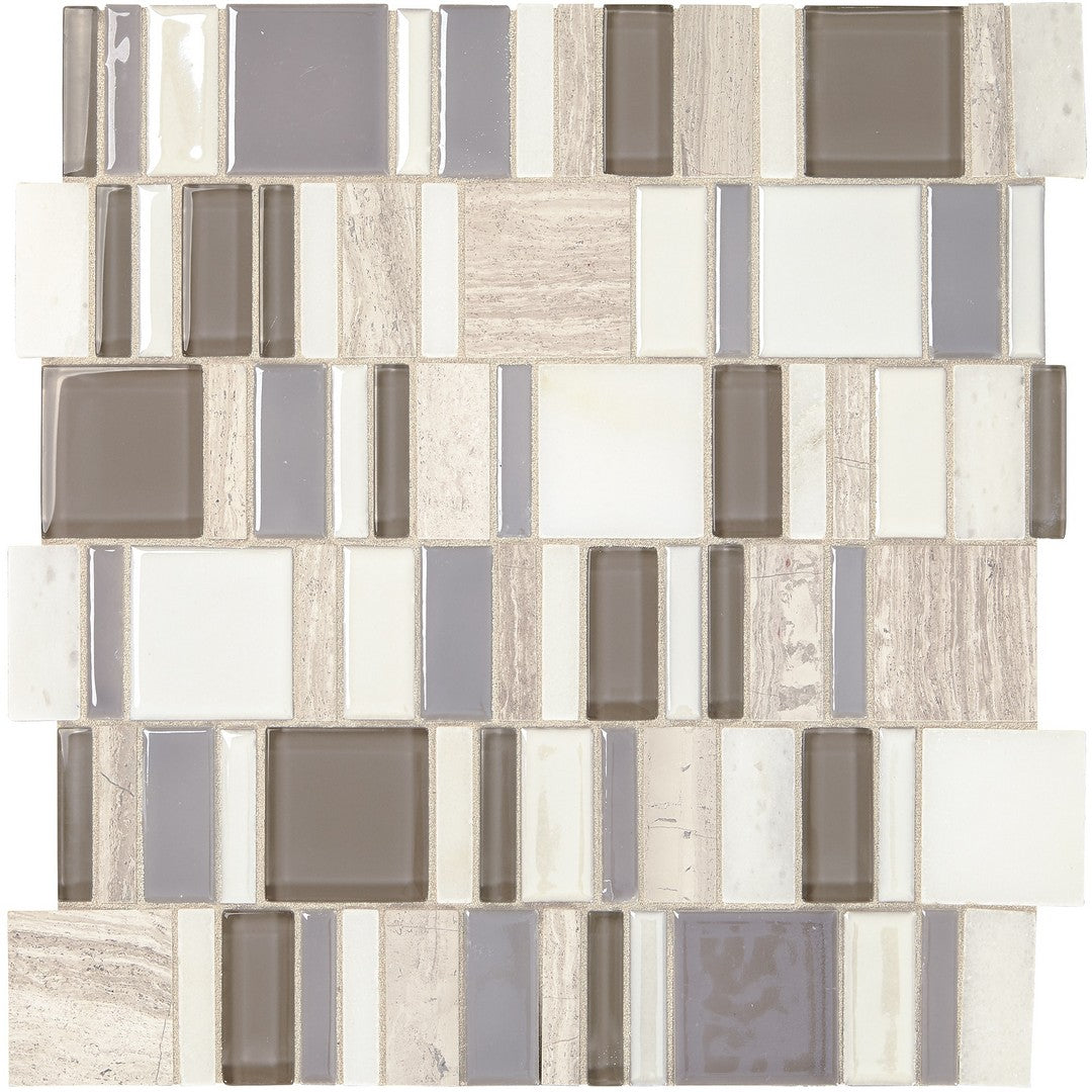 Marazzi Midpark Mosaics 14" x 14" Matte Natural Stone 2" Random Square Mosaic