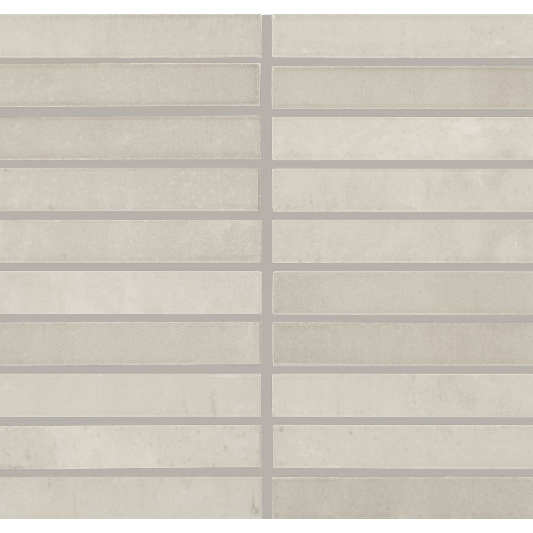 Daltile Miramo 10" x 12" Glossy Ceramic 1x6" Straight Joint Microban Mosaic