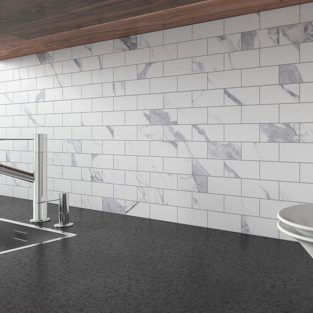 Ottimo Marbellous Tx 4" x 12" Glossy Ceramic Tile