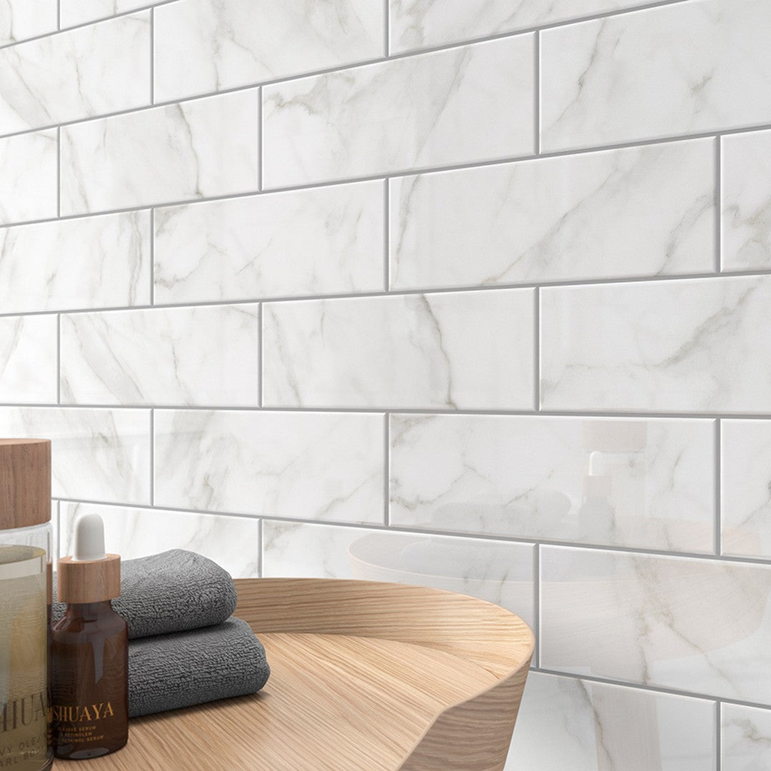 Ottimo Marbellous Tx 4" x 12" Glossy Ceramic Tile