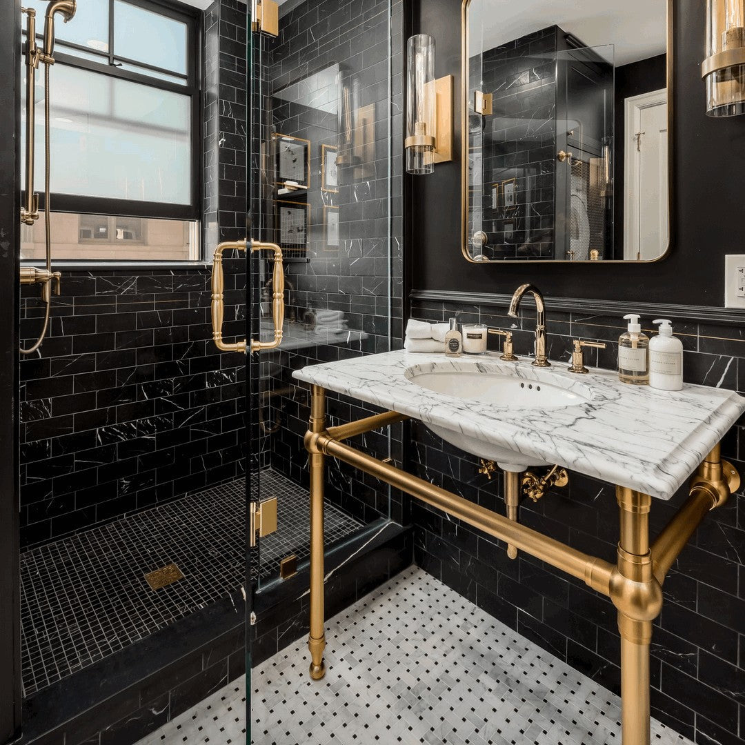 Bedrosians Marble Aurora Basket Weave Mosaics 12" x 12" Floor & Wall Mosaic