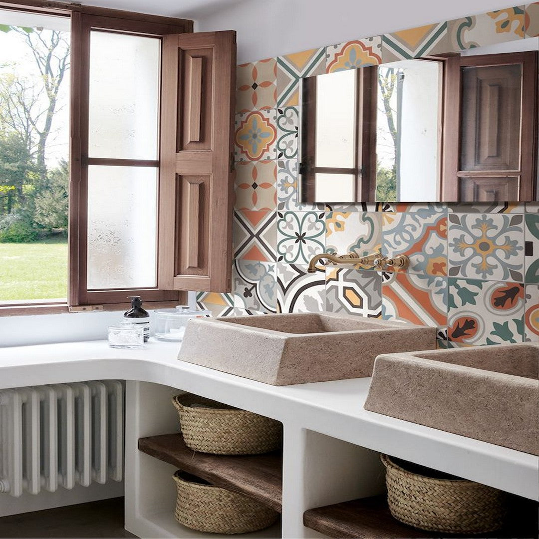 Marazzi D_Segni Color 8" x 8" Honeycomb Deco Matte Porcelain Tile