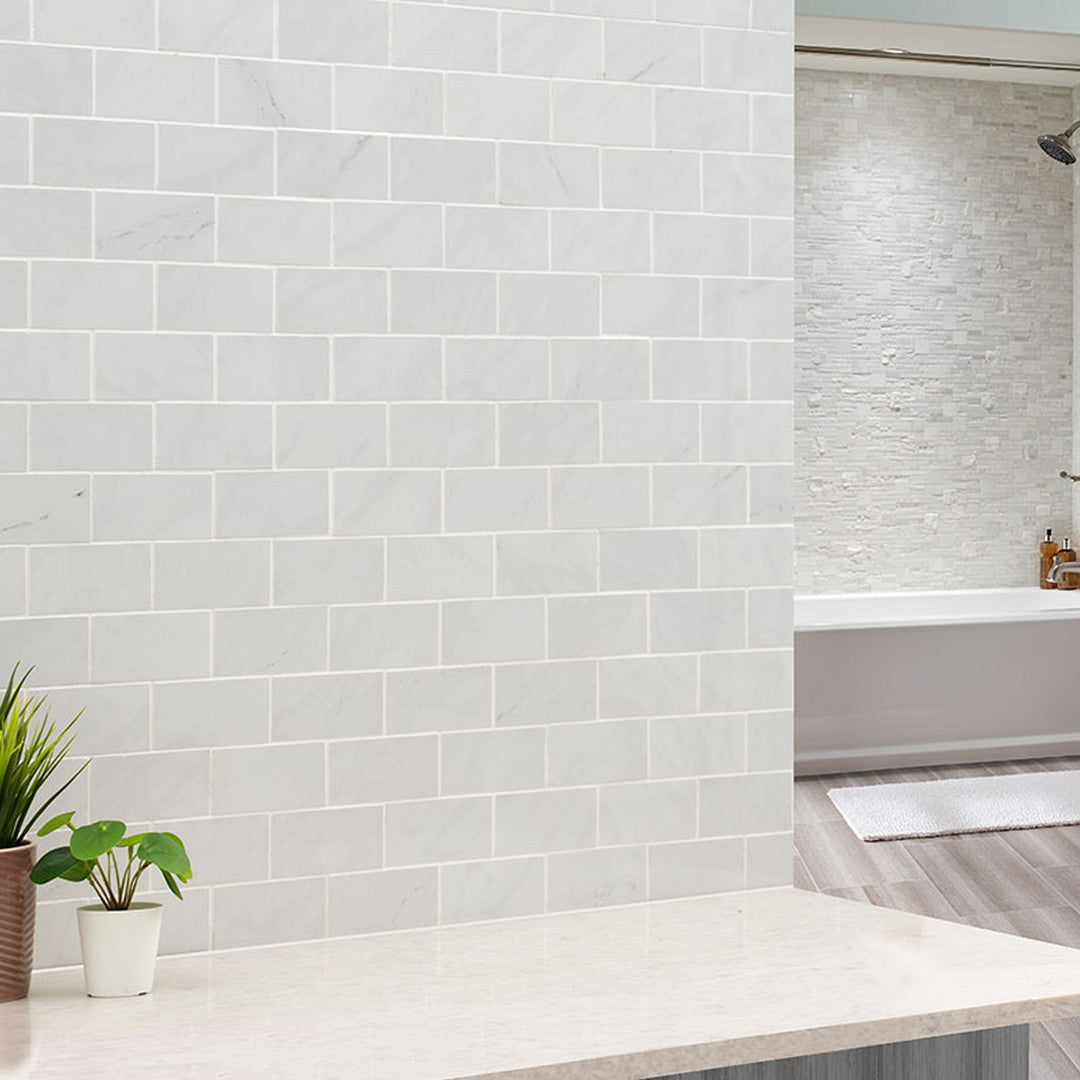 MS International Aria 12" x 12" Polished Porcelain 2x4 Mosaic