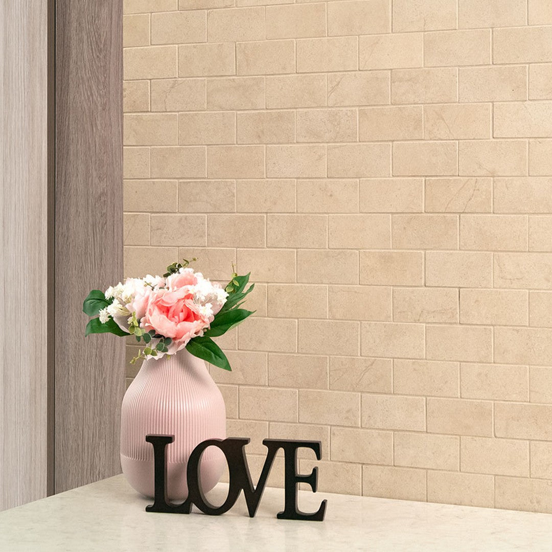 MS International Aria 12" x 12" Polished Porcelain 2x4 Mosaic