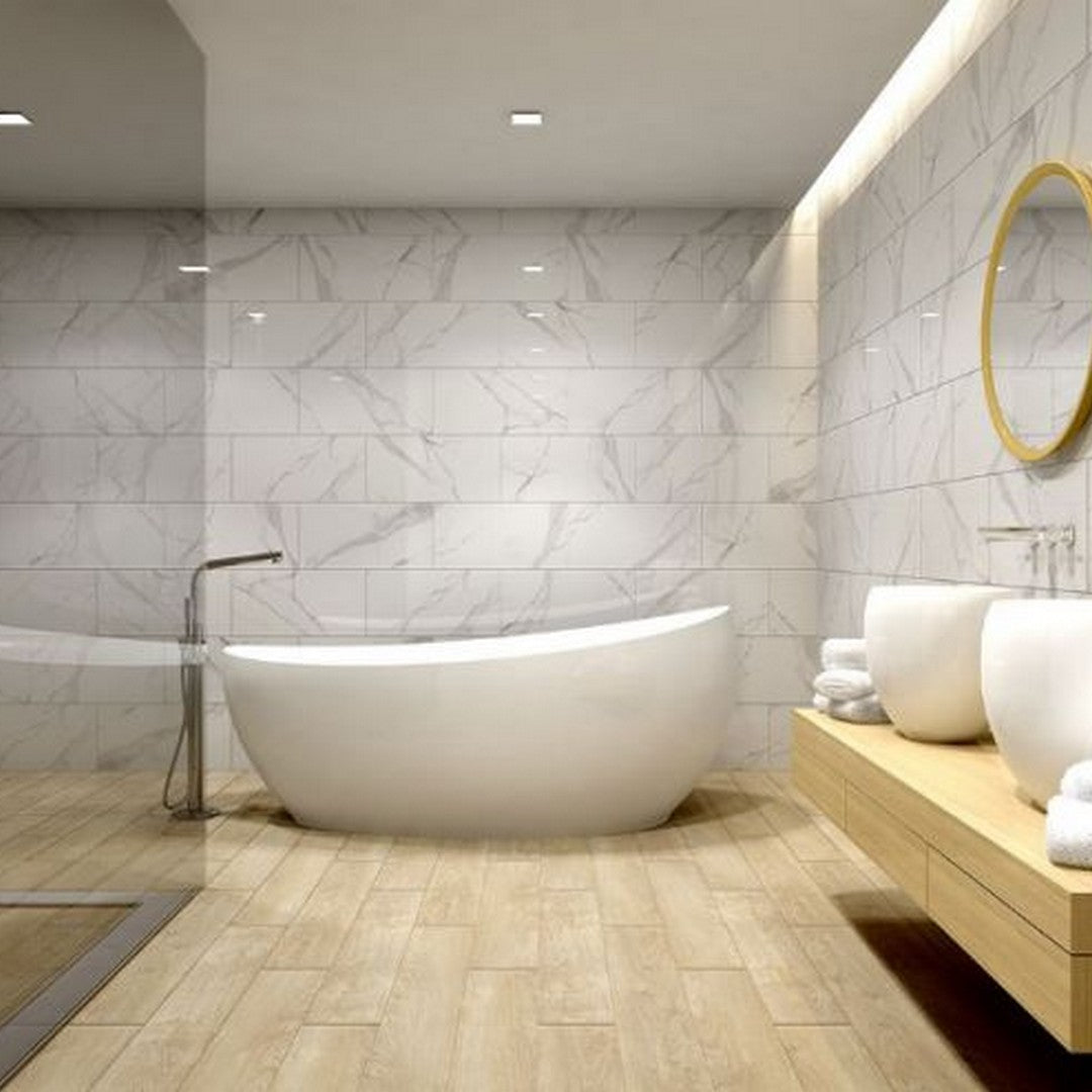 MS International Dymo 12" x 24" Glossy Ceramic Tile