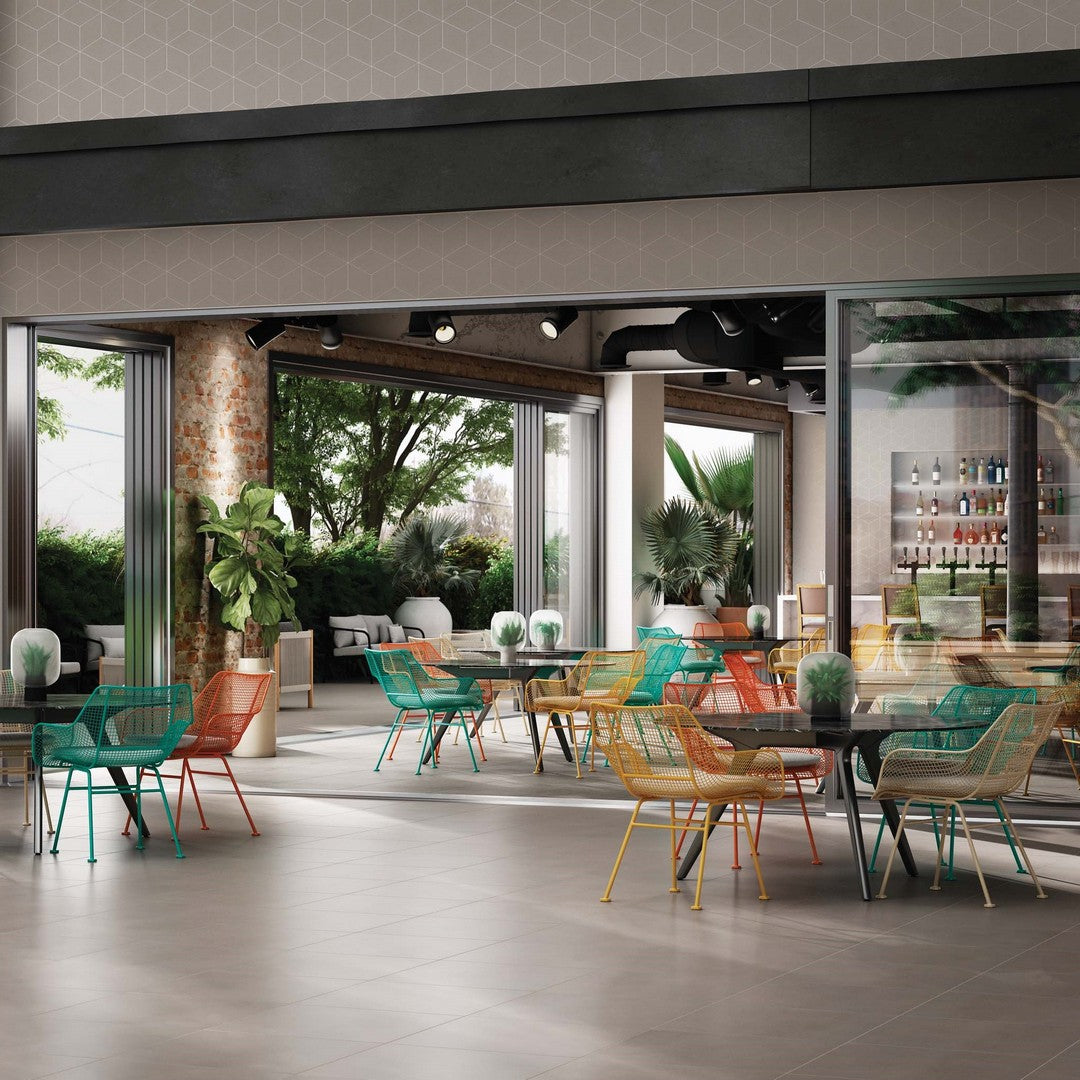 American Olean Neoconcrete 11.5" x 11.5" Matte Porcelain 3D Cube Mosaic