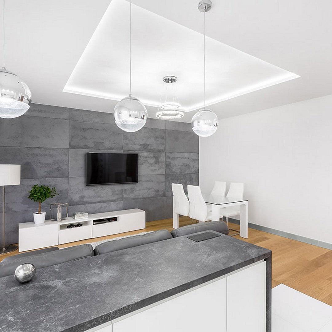 MS International Gray 3" x 6" Glossy Ceramic Bullnose