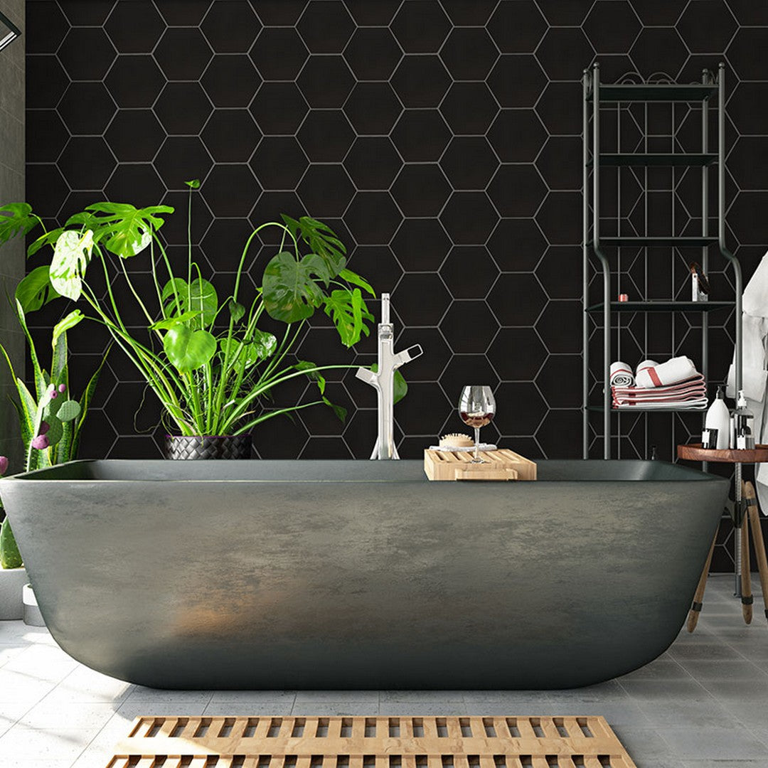 MS International Hexley 9" x 10" Matte Porcelain Hexagon Mosaic