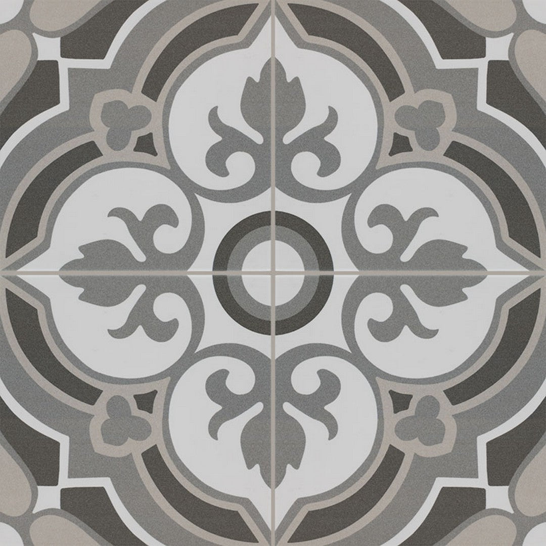 MS International Kenzzi 8" x 8" Matte Glaze Porcelain Encaustic Wall Tile