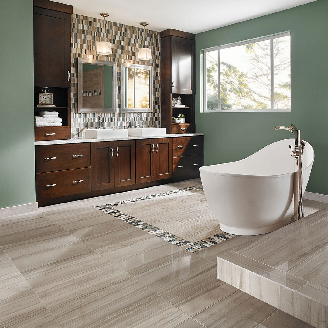 MS International Onyx 3" x 18" Polished Porcelain Bullnose