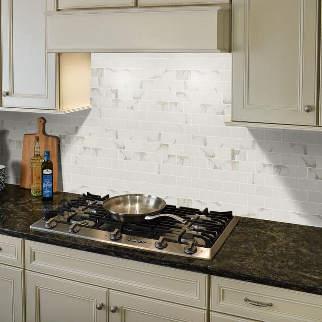 MS International Pietra 12" x 12" Polished Porcelain Brick 2x4 Mosaic