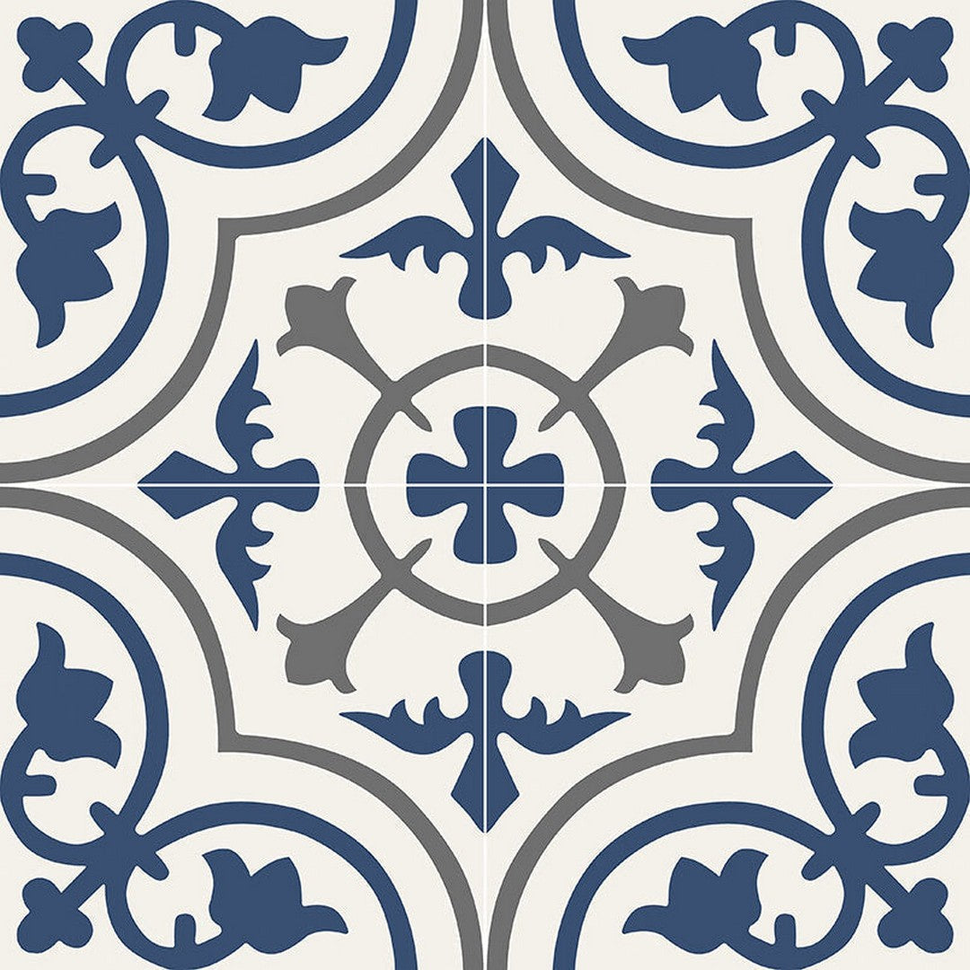 MS International Kenzzi 8" x 8" Matte Glaze Porcelain Encaustic Wall Tile