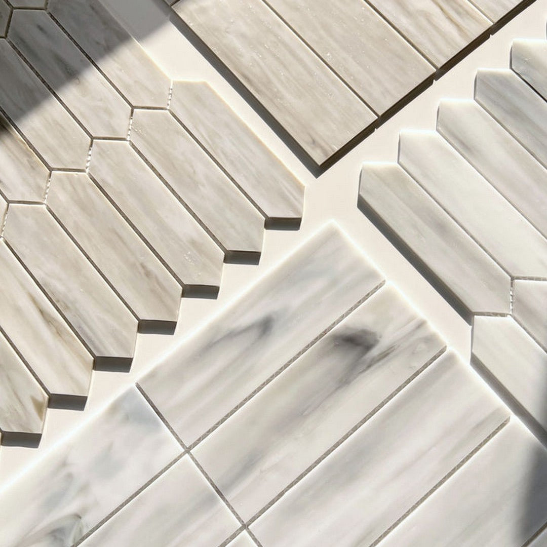 Ottimo Opal 12" x 12" Glossy Glass Picket Mosaic