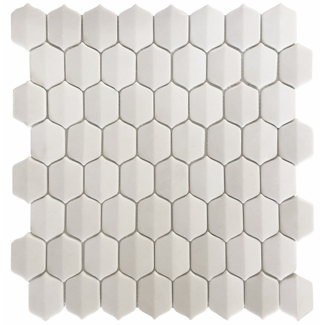 Ottimo Peak 12" x 12" Glossy & Matte Glass Arabesque Mosaic