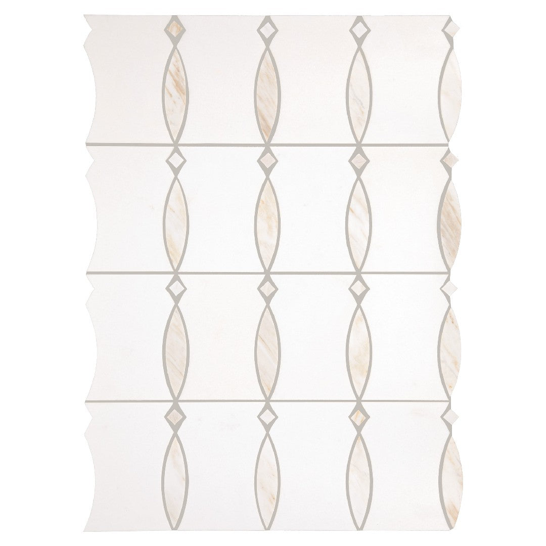 Daltile Perfix Mosaix 13.25" x 18" Polished Natural Stone Bannister Mosaic