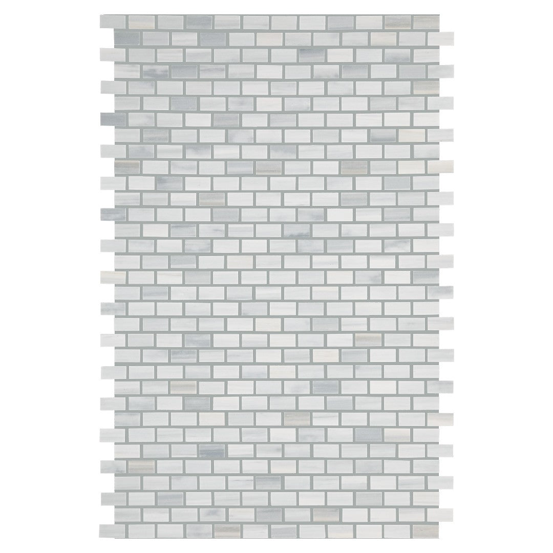 Daltile Perfix Mosaix 13.25" x 18" Polished Natural Stone 0.5x1" Straight Stack Mosaic