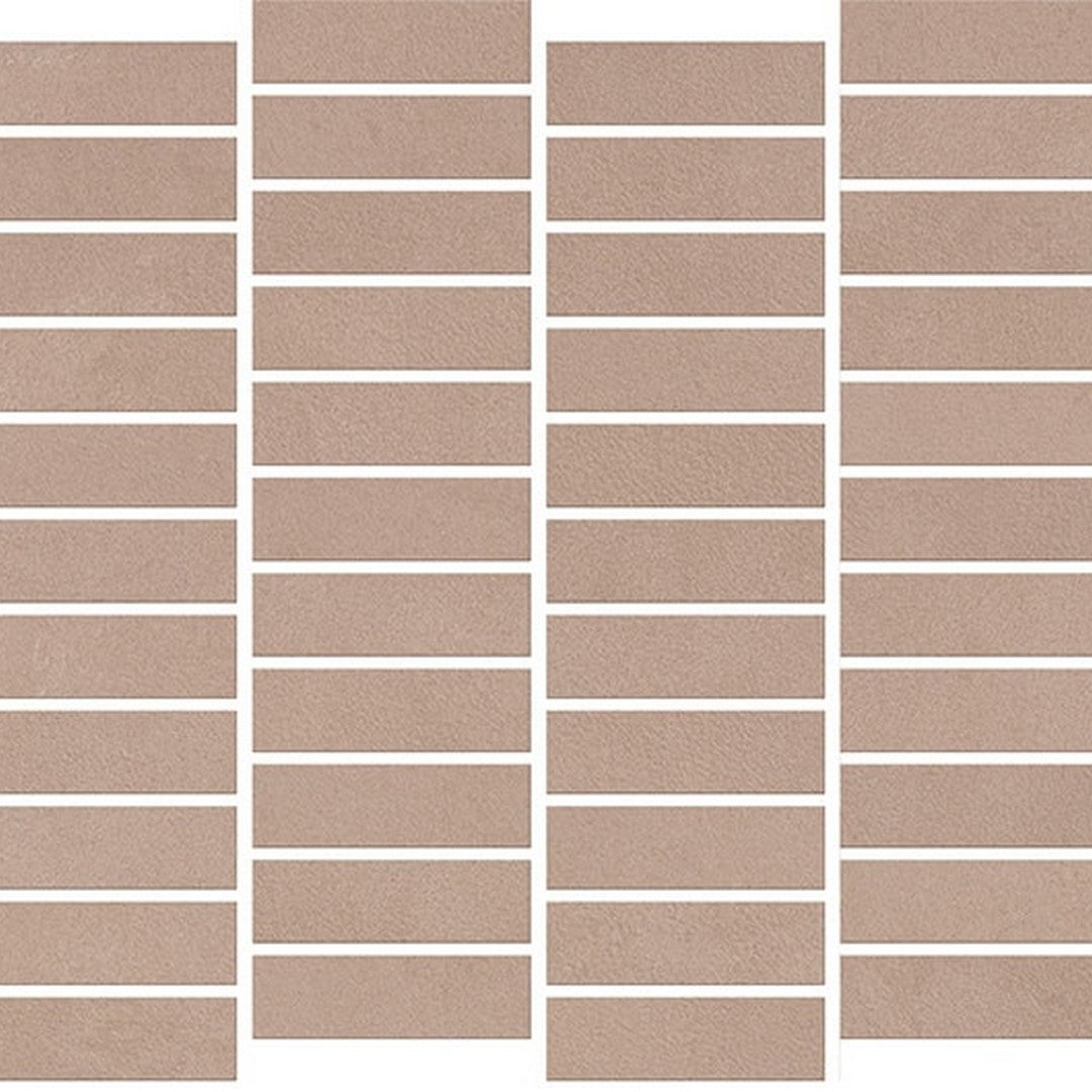 Daltile Rigid Clay 12" x 12" Matte Ceramic 1x3" Off Set Microban Mosaic