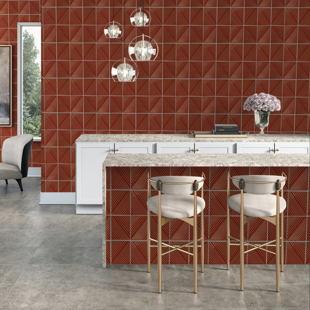 Daltile Revalia Remix 12" x 16" Glossy Ceramic 3x4" Structural Mosaic