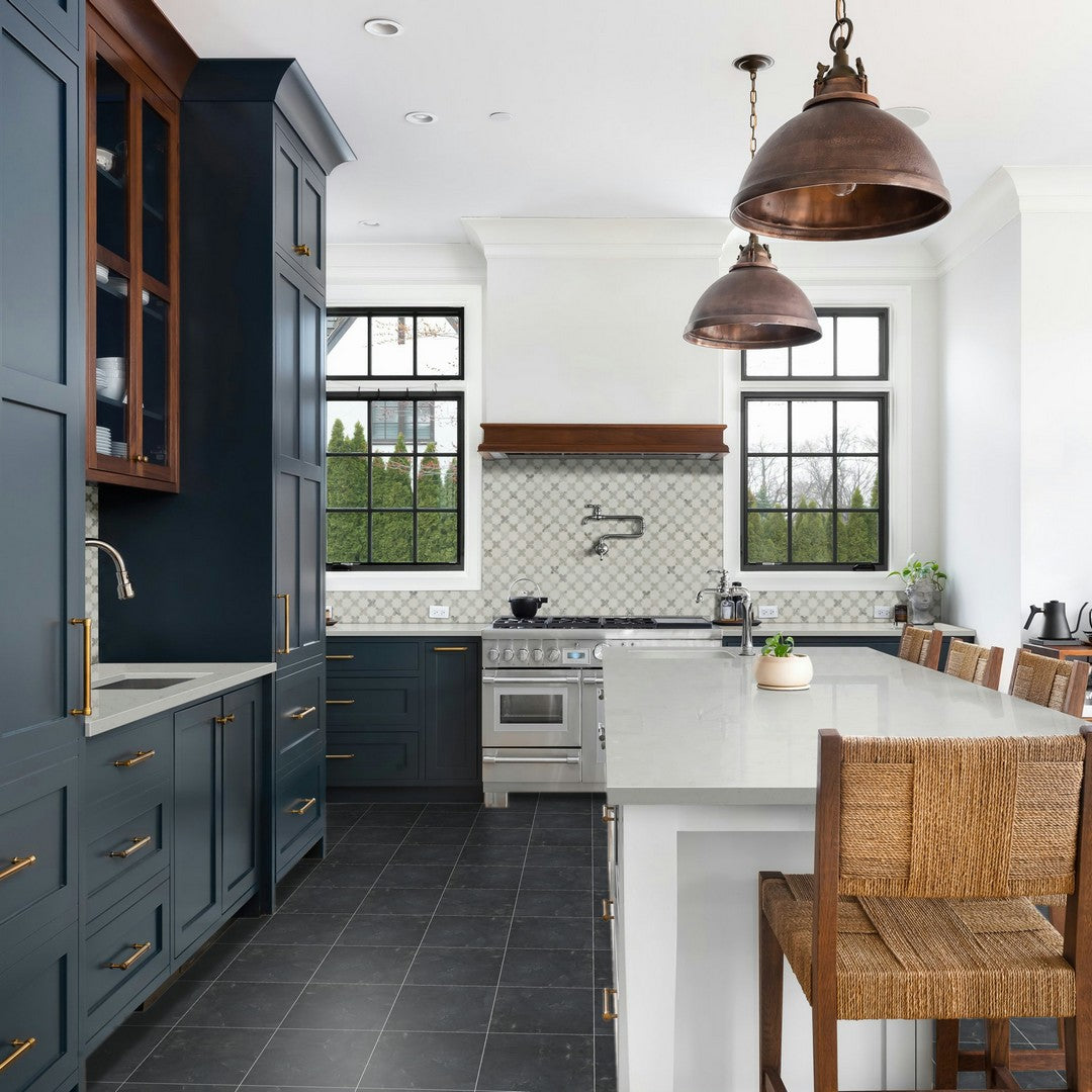 MS International Premium Black 16" x 16" Gauged Back Slate Tile