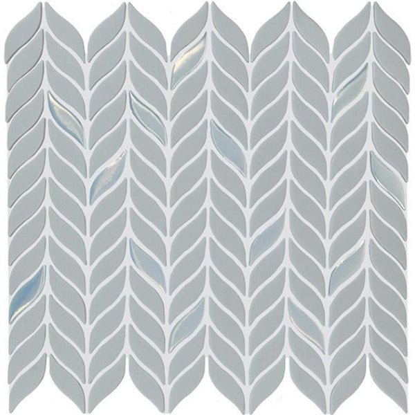 Daltile Starcastle 12" x 13" Matte Glass 2" Leaf Mosaic