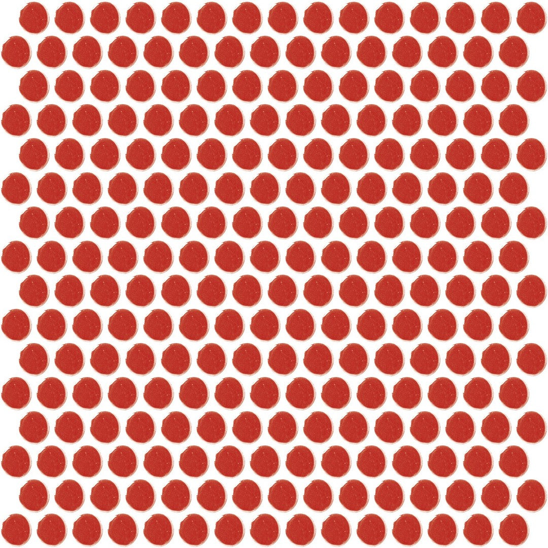 Daltile Color Wheel Mosaic 11" x 13" Ceramic 3/4" Penny Rounds Mosaic