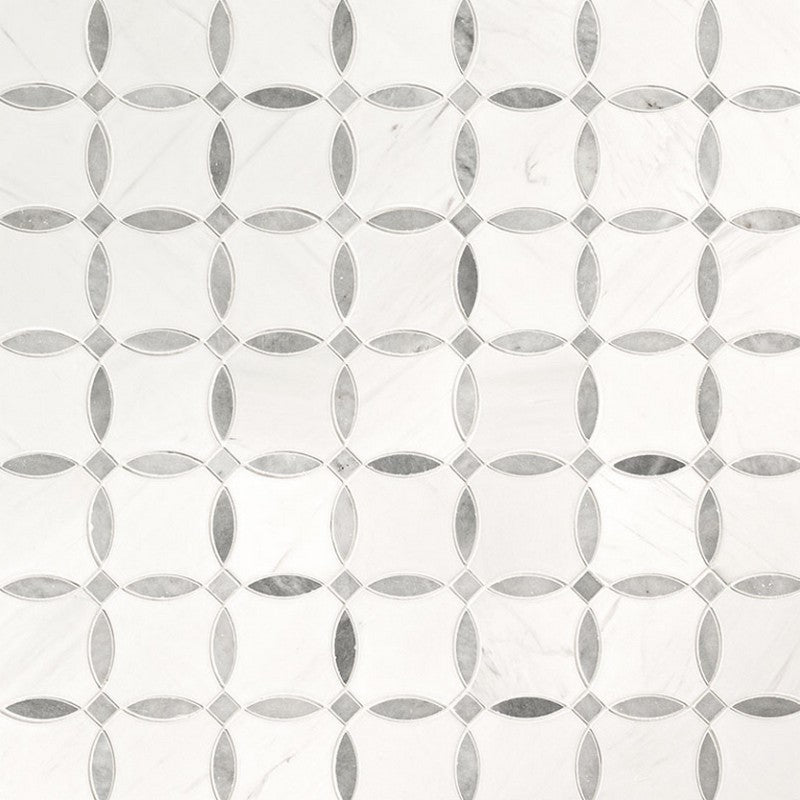 MS International Bianco Dolomite 10.25" x 10.25" Marble Mosaic