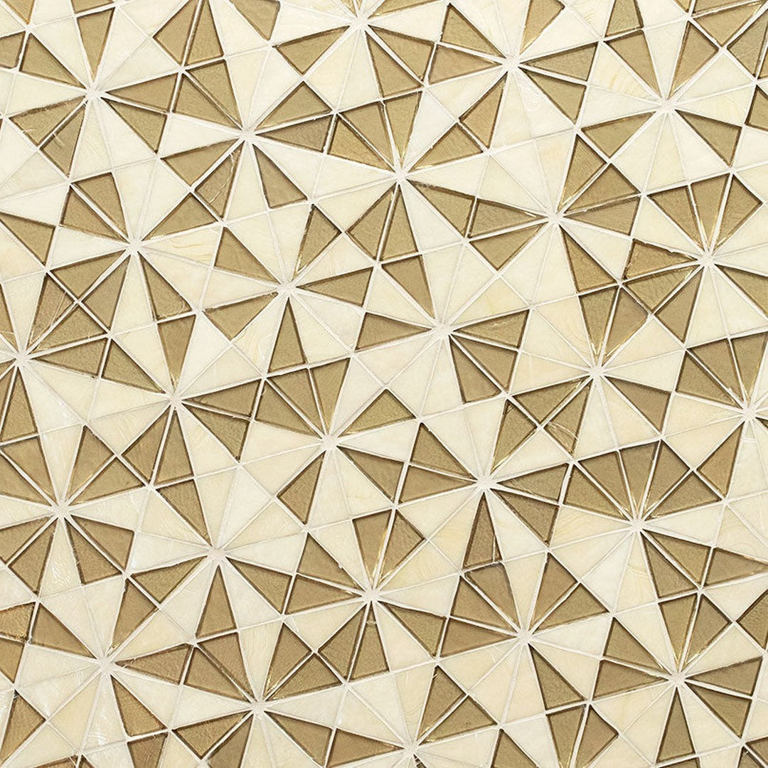 MS International Stella 9" x 15" Glossy Glass Geometric Mosaic