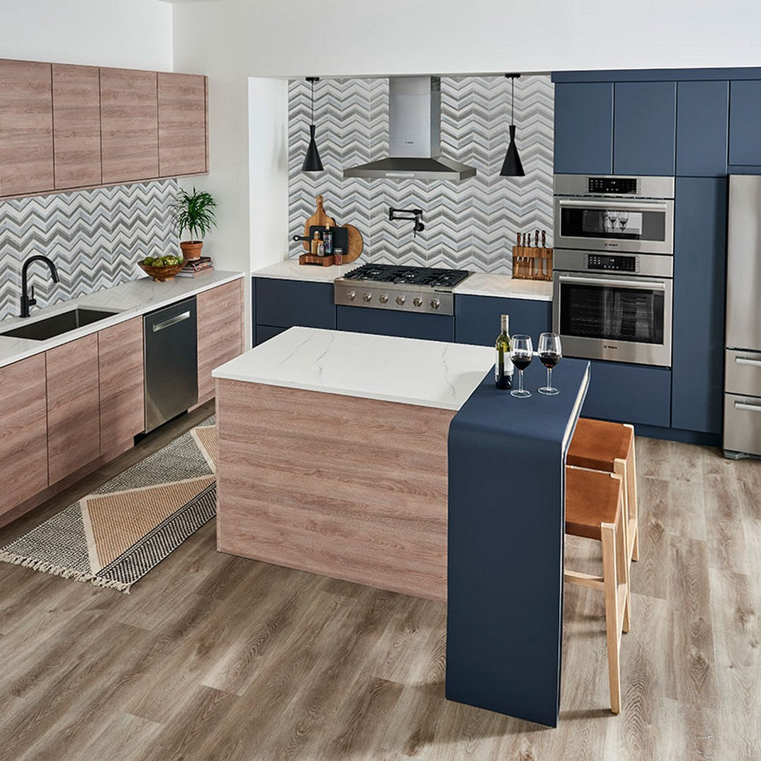 MS International Urban Wave 9" x 15.6" Glossy Glass Chevron Mosaic Tile