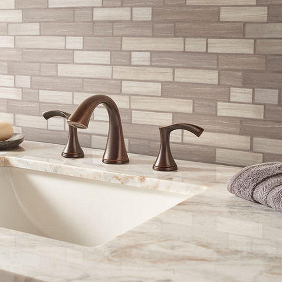 MS International Silva Oak 12" x 12" Glossy Glass Linear Mosaic