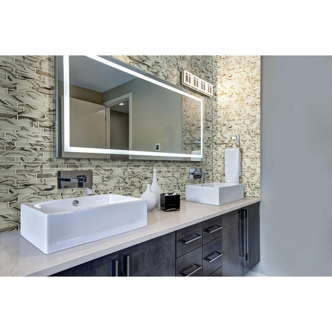 MS International Super Nova 12" x 12" Mixed Finish Glass Linear Mosaic
