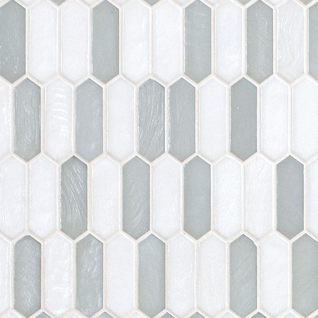 MS International Pixie 10" x 11" Glass Picket Fence Mosaic