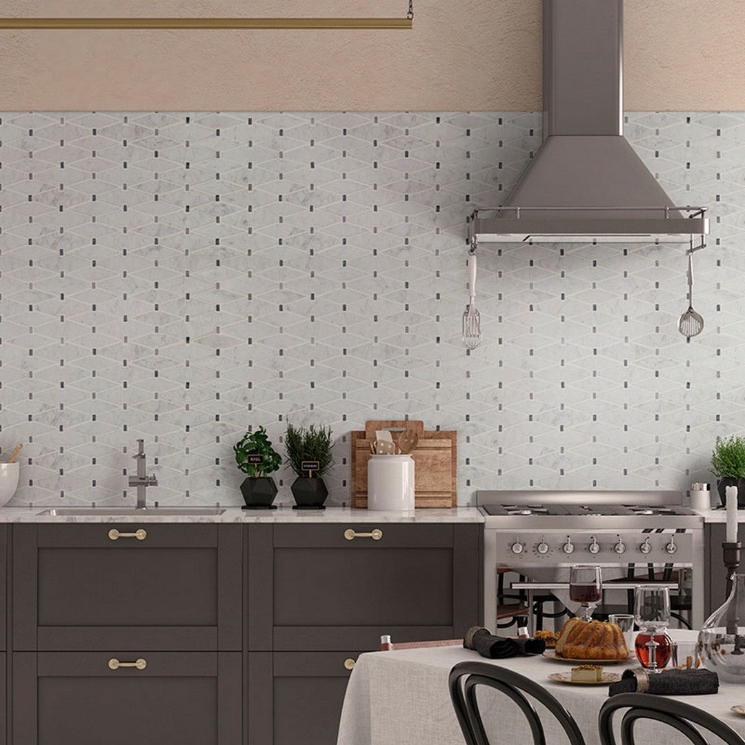 MS International Marbella 12" x 12" Polished Marble Mosaic