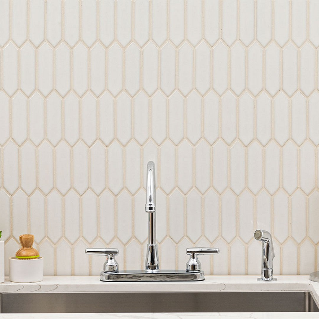 MS International Highland Park 10.35" x 14.75" Glossy Ceramic Antique Picket Tile