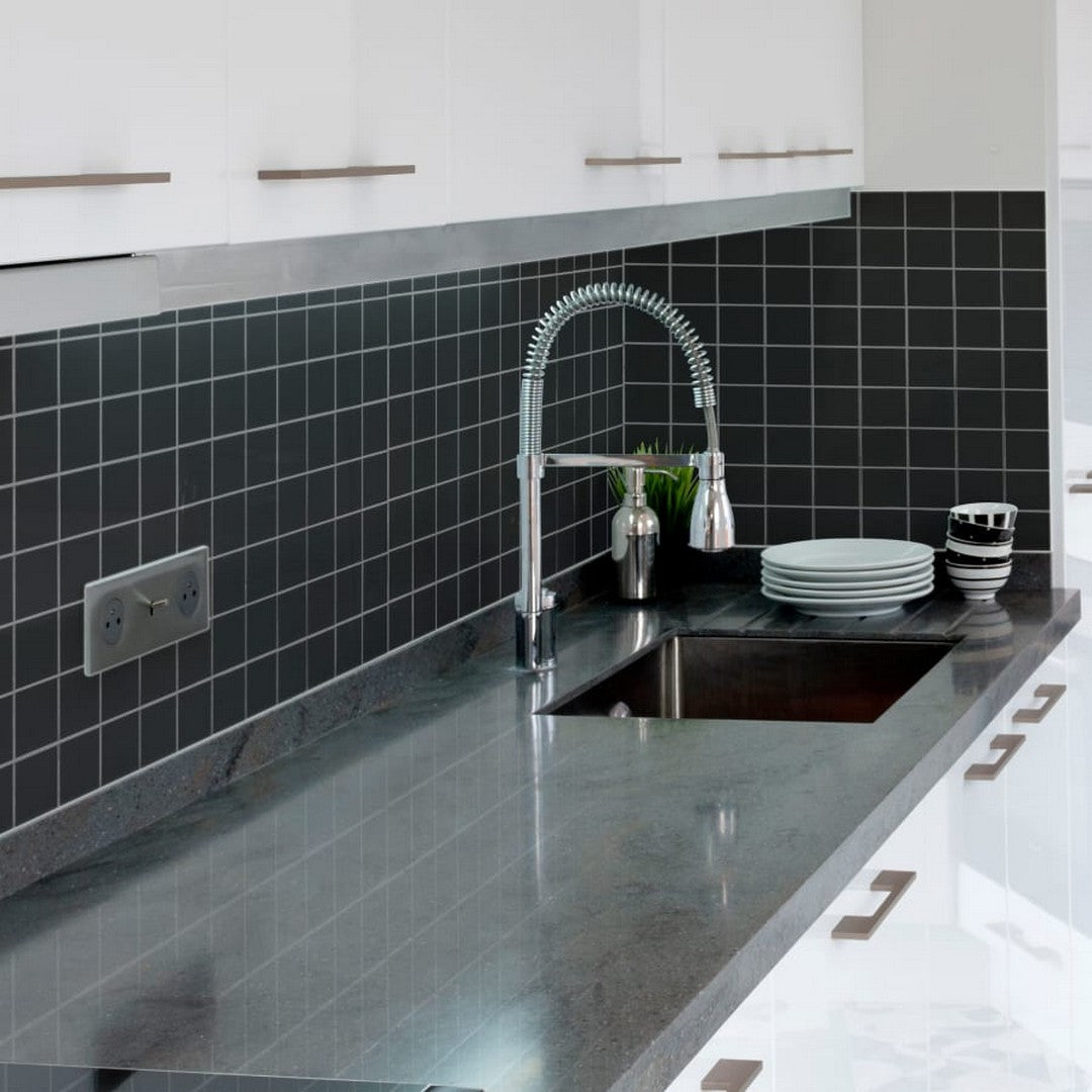 MS International Domino Retro 12" x 12" Glossy Porcelain Mosaic