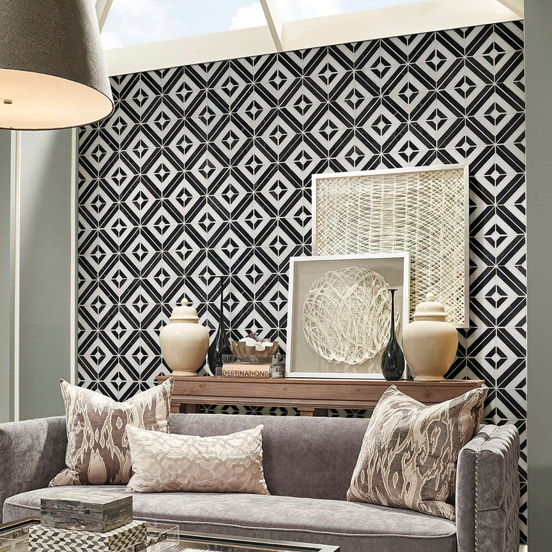 MS International Rhombix 12" x 12" Polished Marble Deco Mosaic