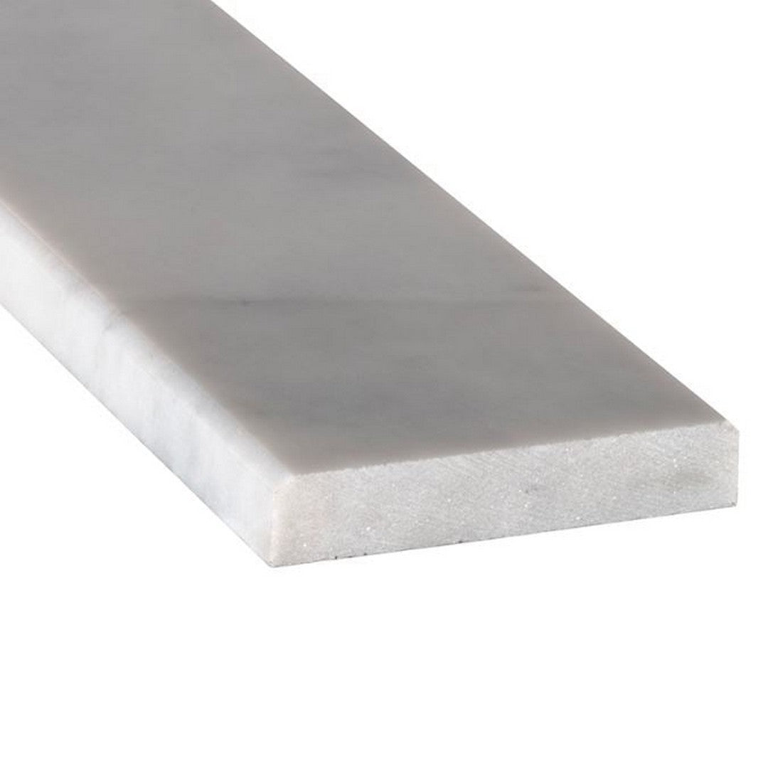 MS International Turkish Carrara 4" x 36" Polished Marble Threshold Double Beveled