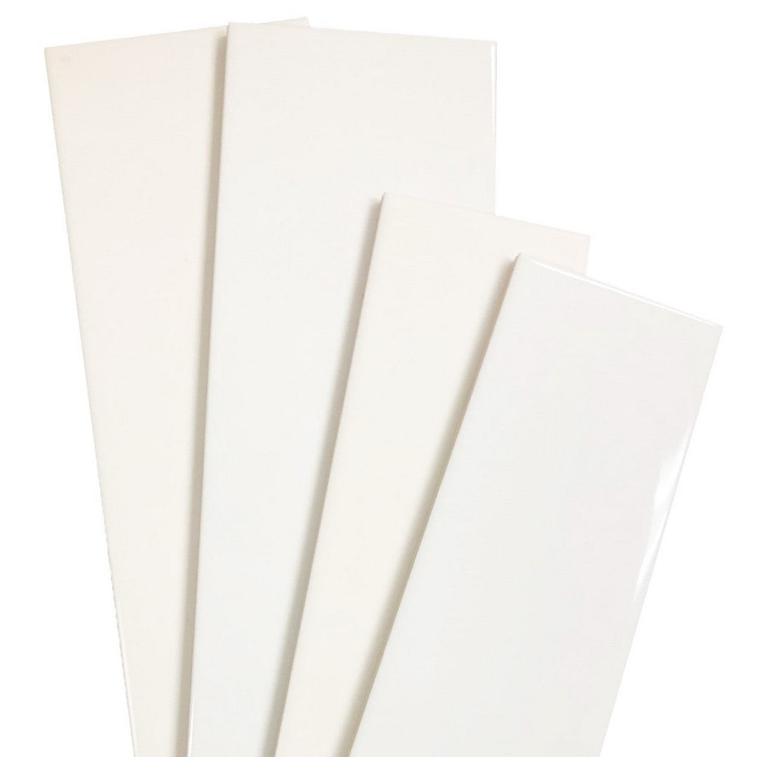 Ottimo Snow 4" x 16" Glossy Ceramic Tile